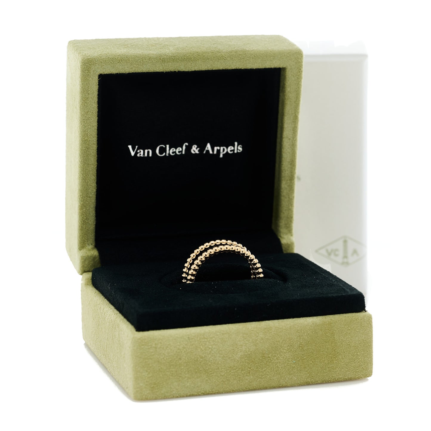 18K Yellow Gold Perlee Signature Ring 54 7