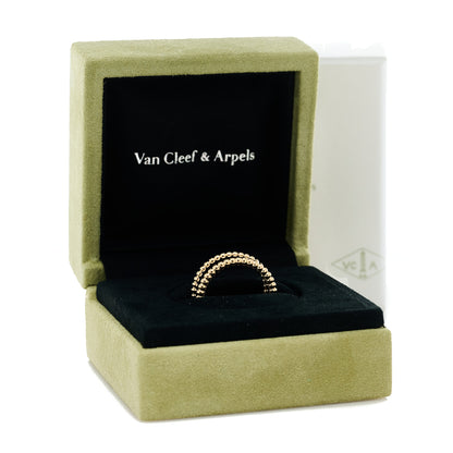 Van Cleef & Arpels 18K Yellow Gold Perlee Signature Ring 54 7 6 of 6