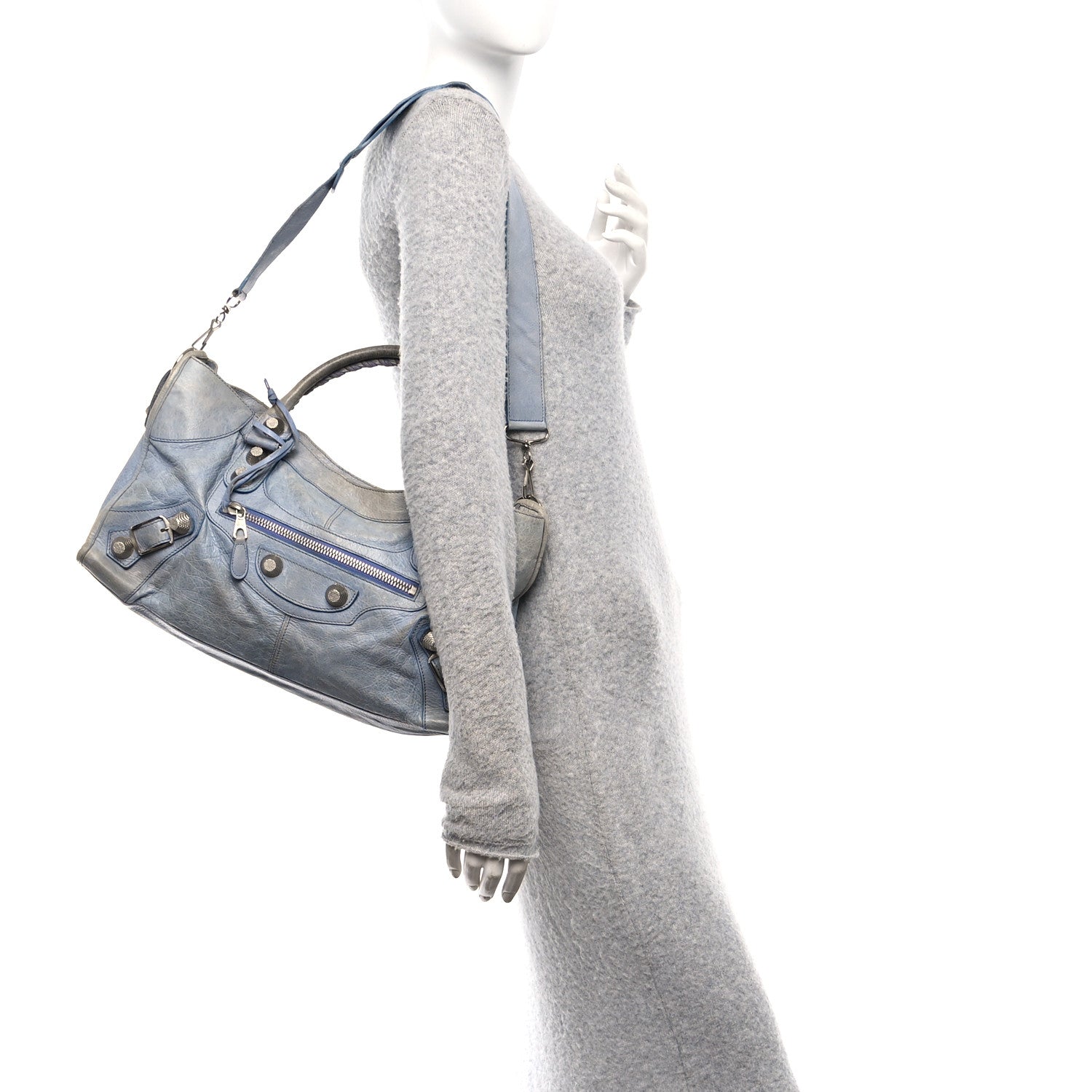 Balenciaga Agneau Giant 21 Silver Hardware Part Time Light Blue 2 of 14