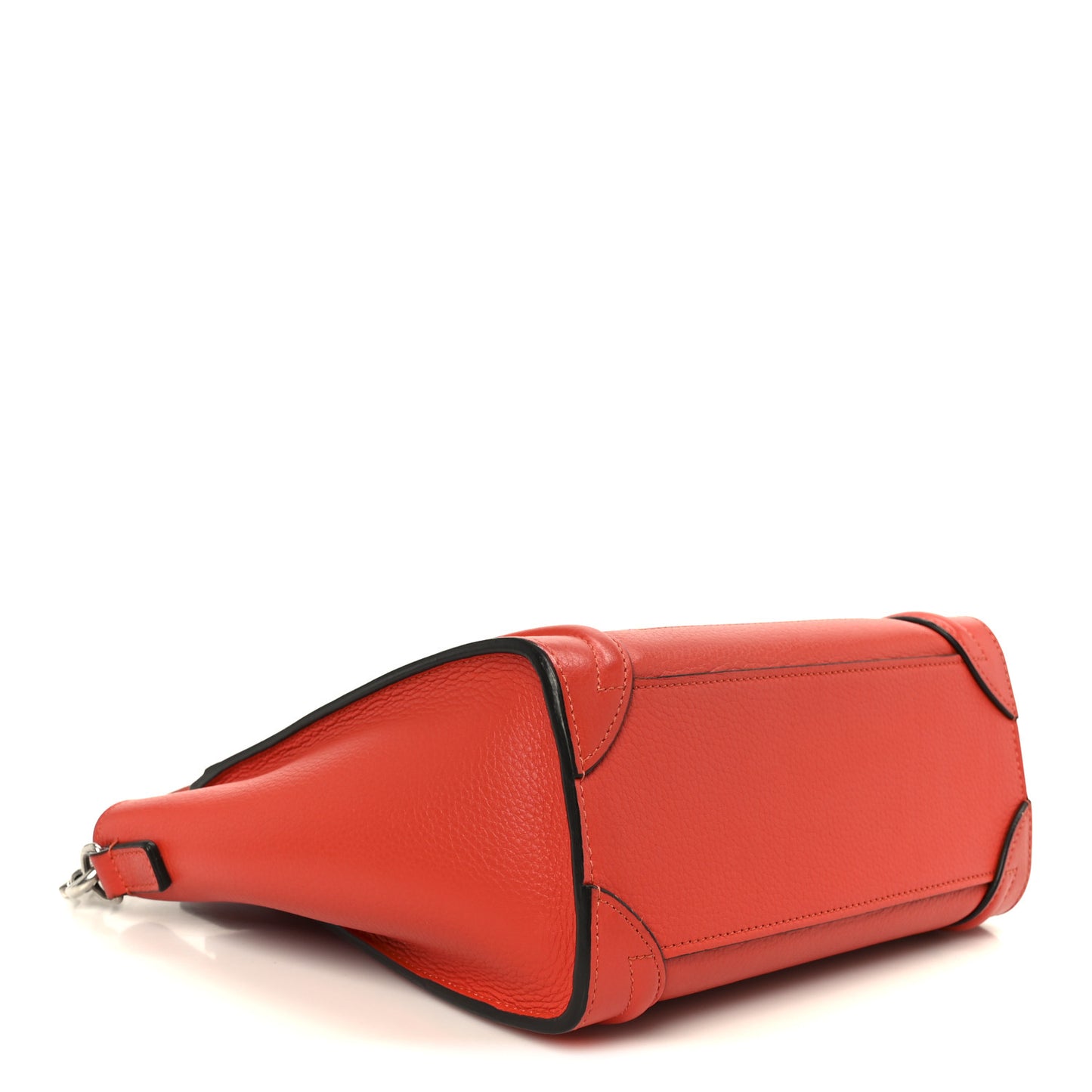 Drummed Calfskin Nano Luggage Vermillion