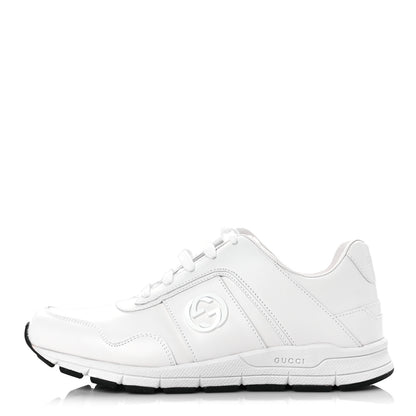 Gucci Calfskin Womens Interlocking G Sneakers 38 White 1 of 13