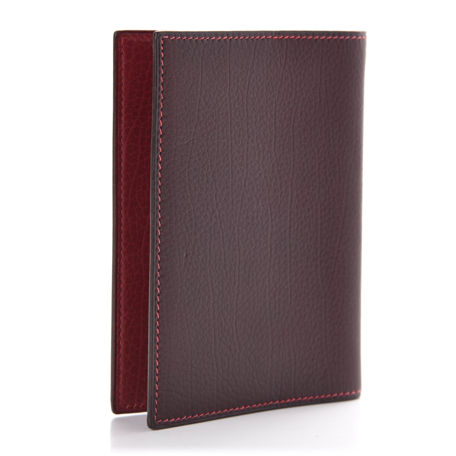 Hermes Veau Rodeo Bi-Color Globe Trotter Agenda Cover PM Havane Rouge Garance 2 of 7
