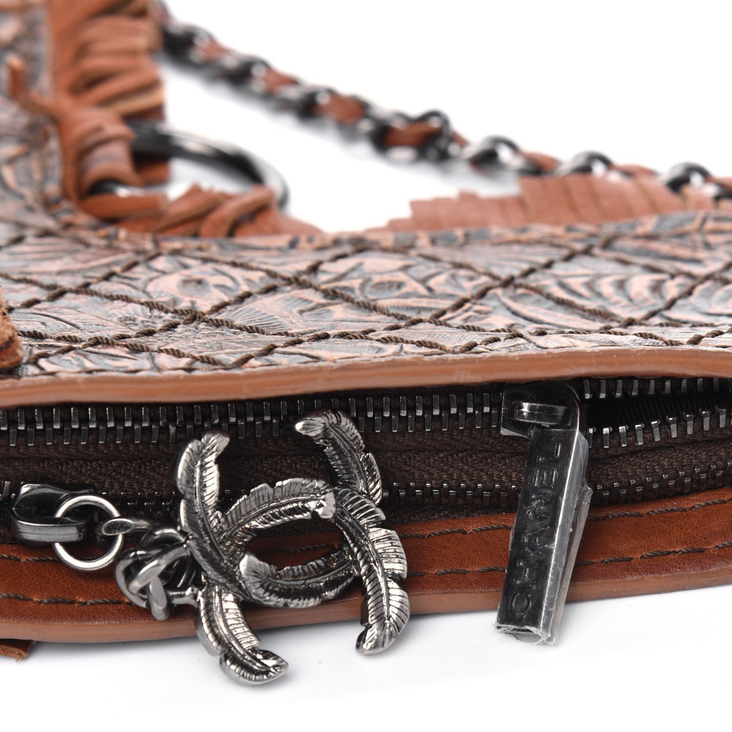 Chanel Calfskin Paris Dallas Holster Shoulder Bag Brown 5 of 6