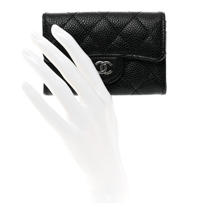 Chanel Caviar Quilted Flap Card Holder Black 2 of 9