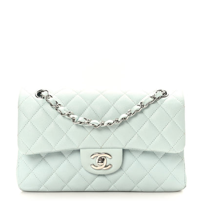 Chanel Caviar Quilted Small Double Flap Light Blue 1 of 9