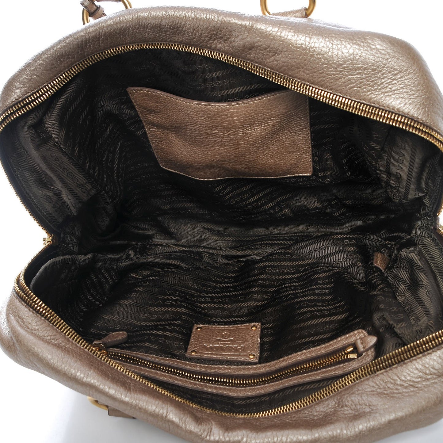 Metallic Vitello Daino Bauletto Gold