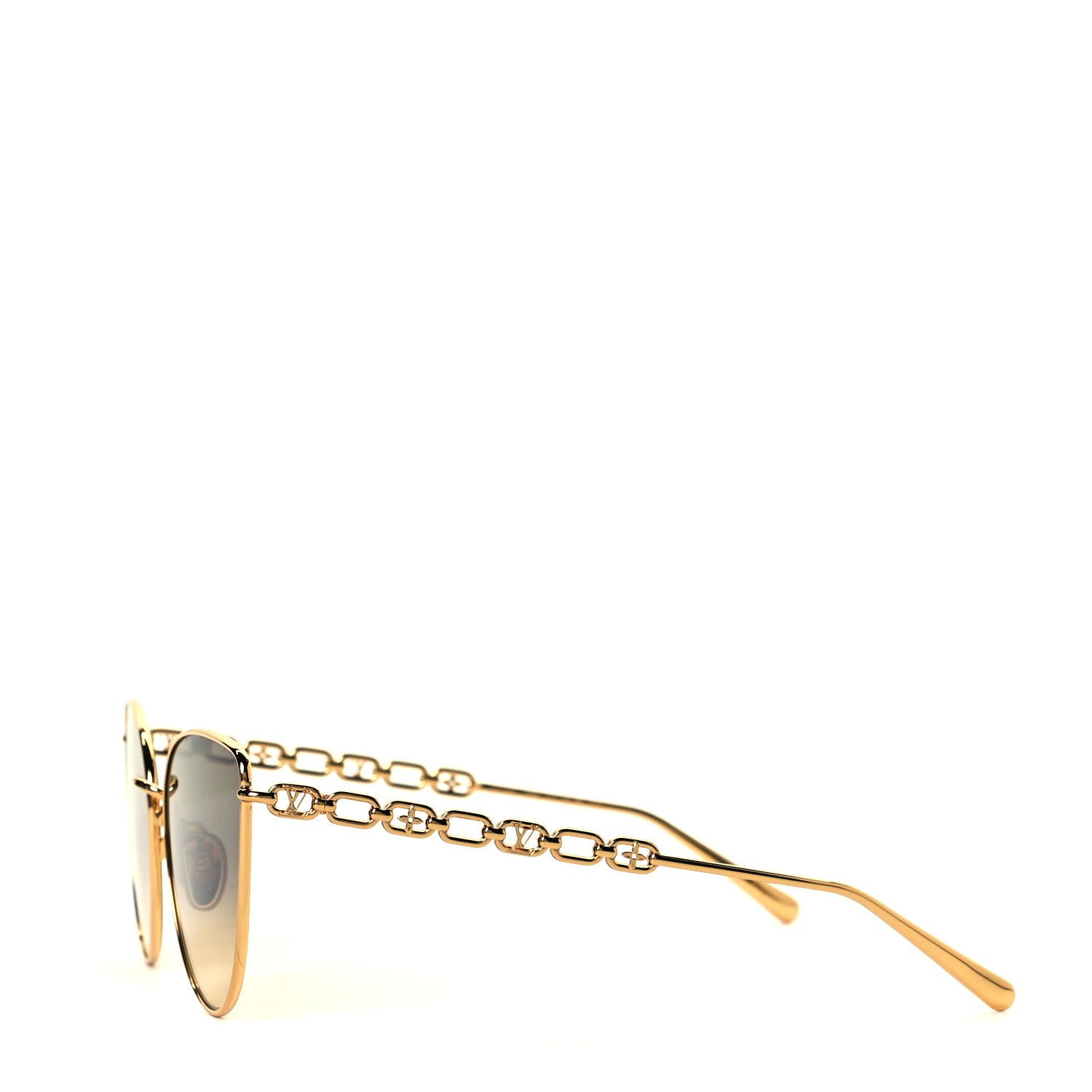 Louis Vuitton Metal My LV Chain Cat Eye Sunglasses Z1522W Gold 4 of 6