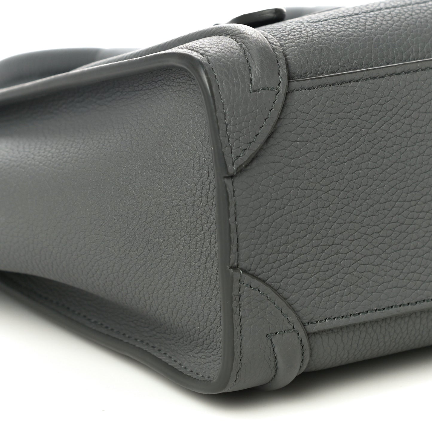 Baby Drummed Calfskin Nano Luggage Kohl