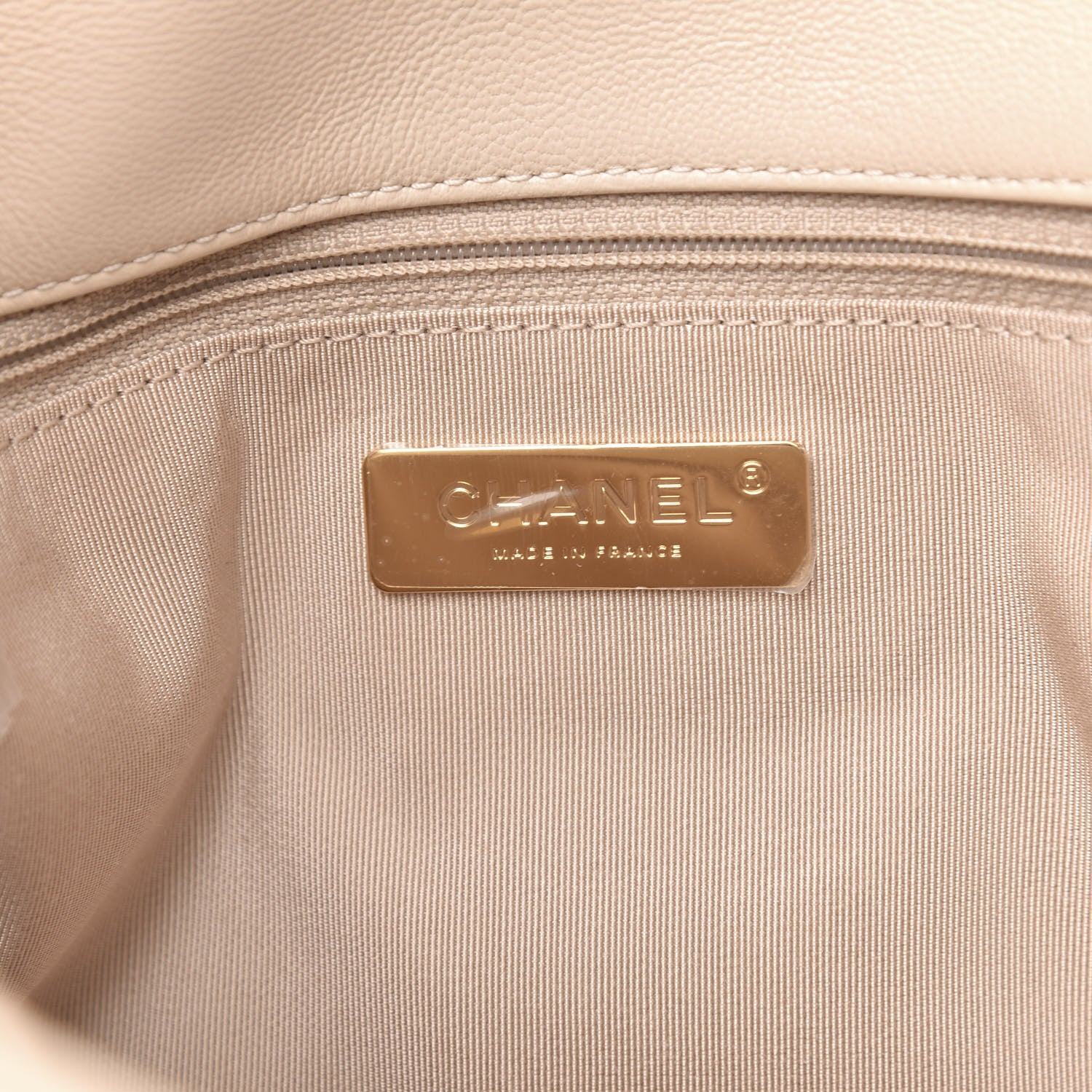 Chanel Goatskin Quilted Large 19 Flap Beige 6 of 11