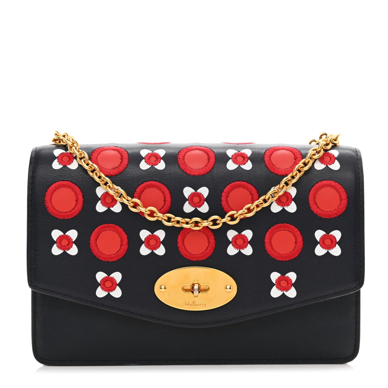 Mulberry Embroidered Calfskin Small Darley Satchel Multicolor 1 of 13