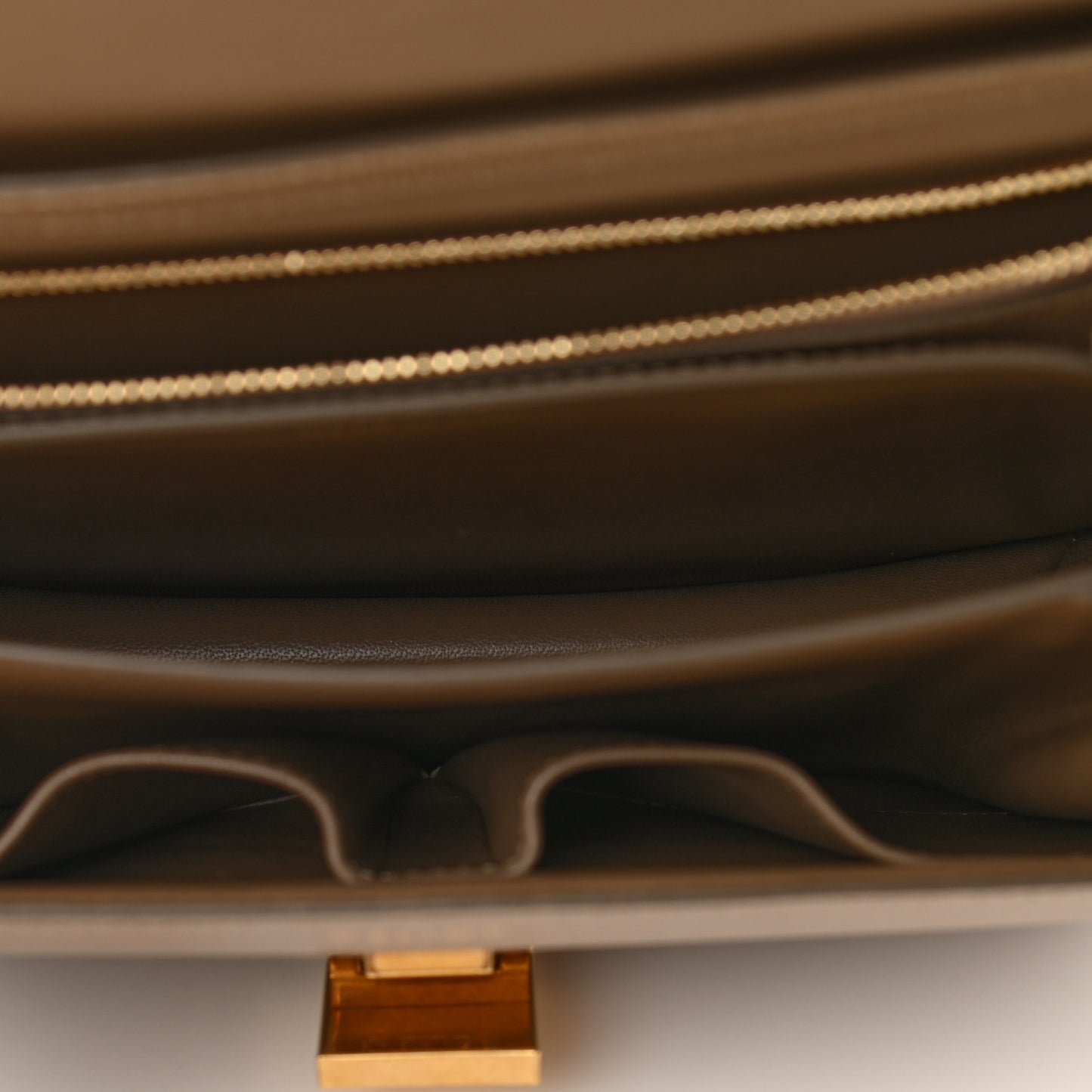 Liege Calfskin Medium Classic Box Flap Bag Taupe