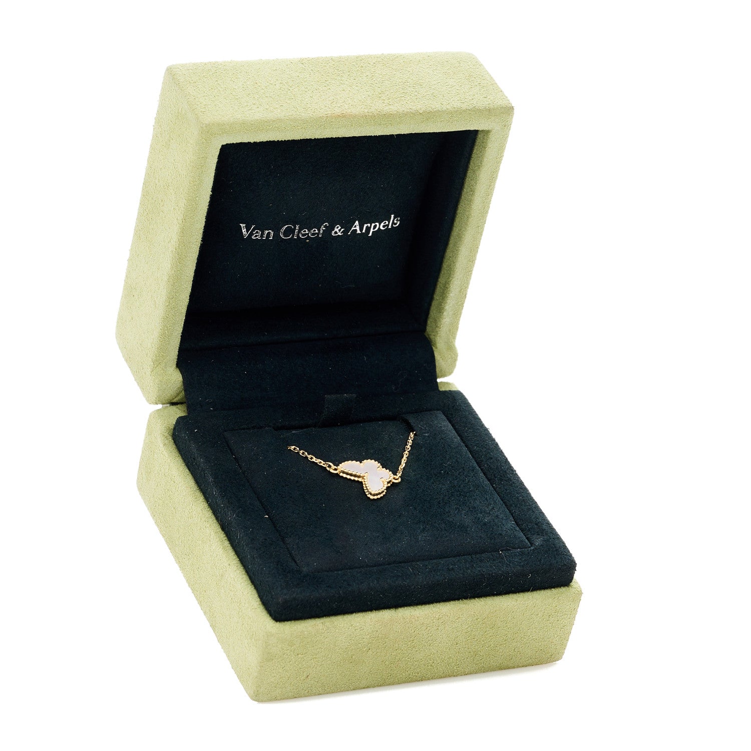 Van Cleef & Arpels 18K Yellow Gold Mother of Pearl Sweet Alhambra Butterfly Bracelet 6 of 6