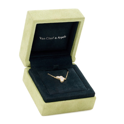 Van Cleef & Arpels 18K Yellow Gold Mother of Pearl Sweet Alhambra Butterfly Bracelet 6 of 6