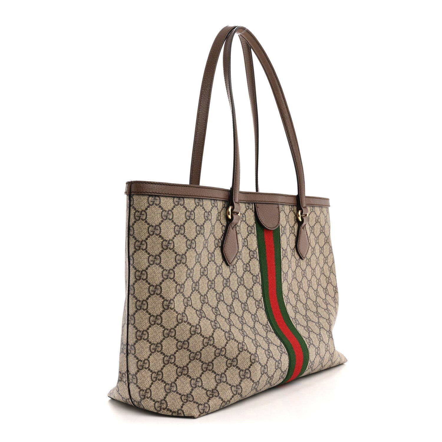 Gucci GG Supreme Monogram Medium Ophidia Shopping Tote Brown 3 of 10