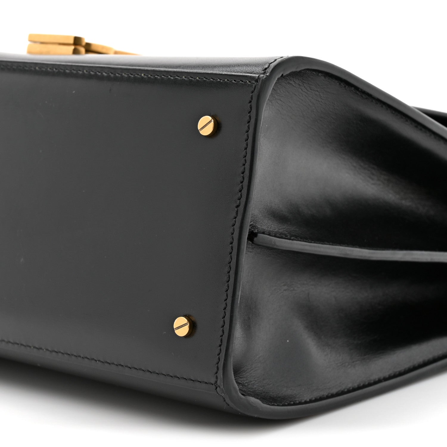 Saint Laurent Smooth Calfskin Medium Classic Monogram Cassandra Top Handle Black 9 of 12