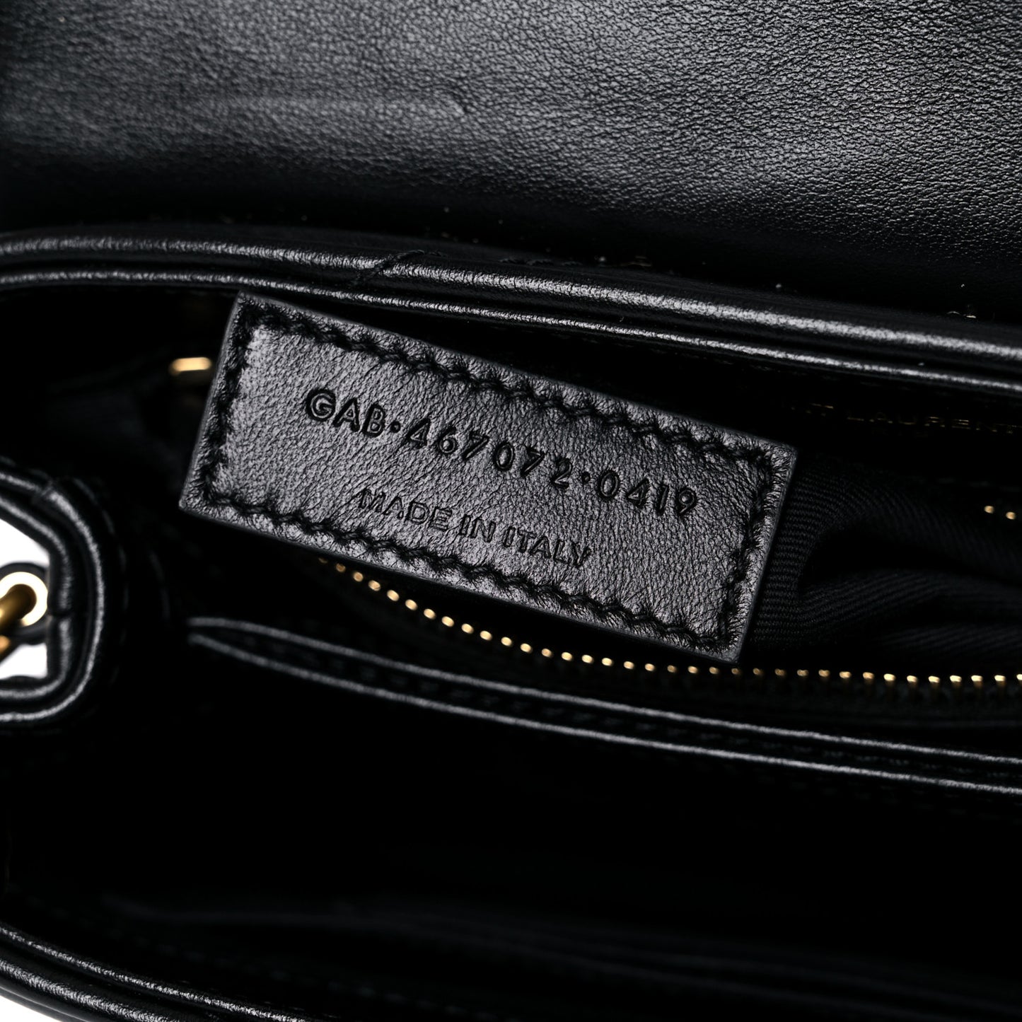 Calfskin Y Quilted Monogram Toy Loulou Crossbody Bag Black