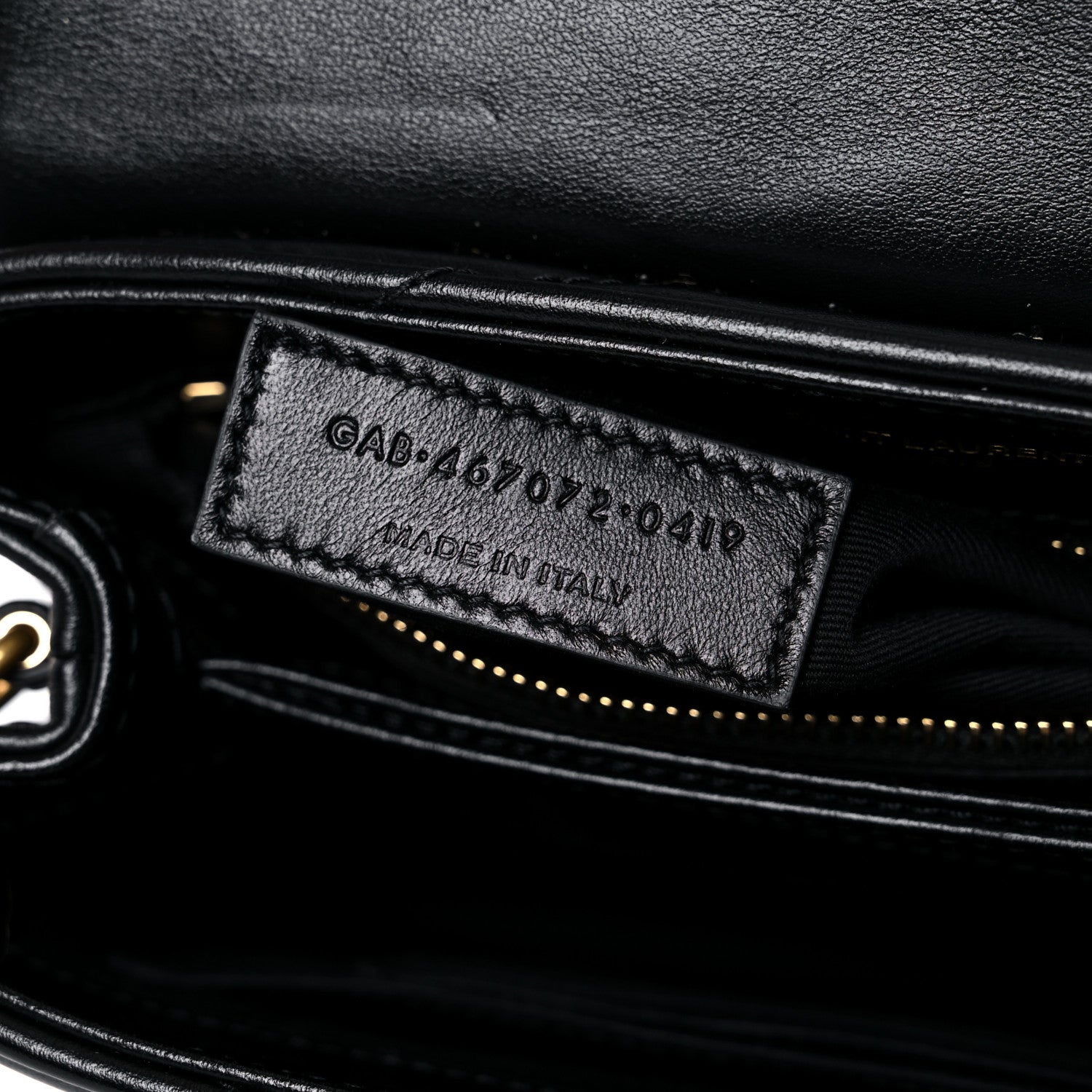 Saint Laurent Calfskin Y Quilted Monogram Toy Loulou Crossbody Bag Black 8 of 12