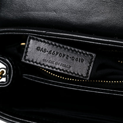 Saint Laurent Calfskin Y Quilted Monogram Toy Loulou Crossbody Bag Black 8 of 12