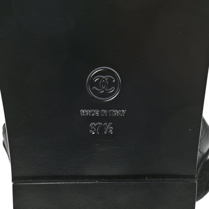 Chanel Grained Calfskin Velcro Dad Sandals 37.5 Black 6 of 8