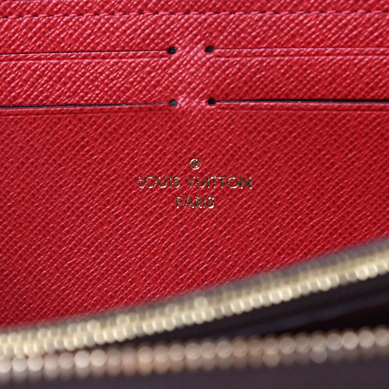 Louis Vuitton Damier Ebene Clemence Wallet Cherry 6 of 8