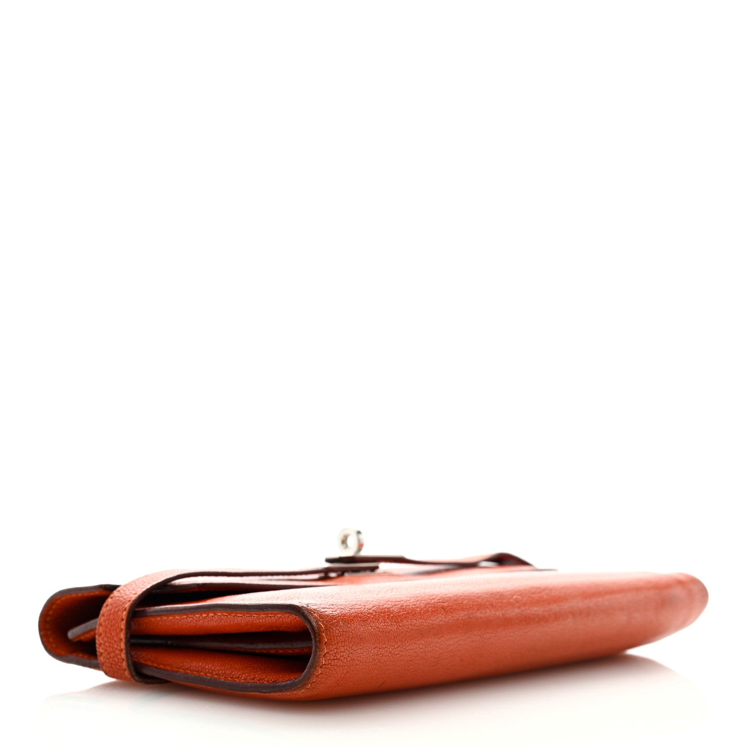 Hermes Chevre Mysore Kelly Longue Wallet Orange 4 of 18