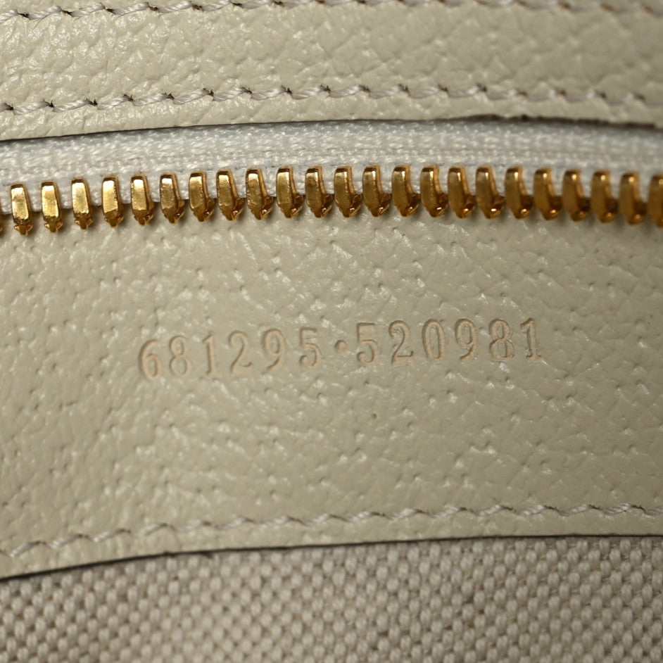 Gucci GG Supreme Monogram Textured Dollar Calfskin Web Medium Ophidia Duffle Bag Beige Ebony Mystic White 6 of 13