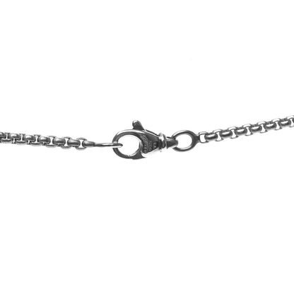 David Yurman Sterling Silver Titanium Black Diamond Streamline Cross Tag Pendant Necklace 5 of 6