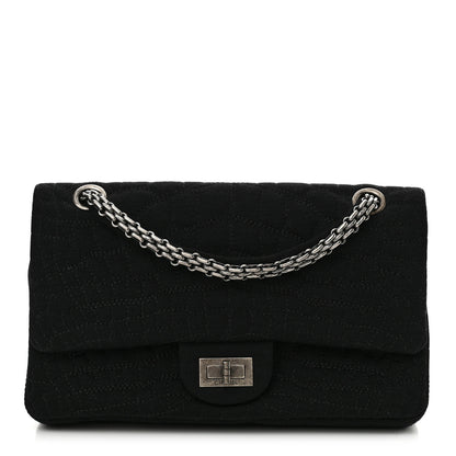 Chanel Jersey Coco's Croc 2.55 Reissue 225 Flap Black 1 of 10