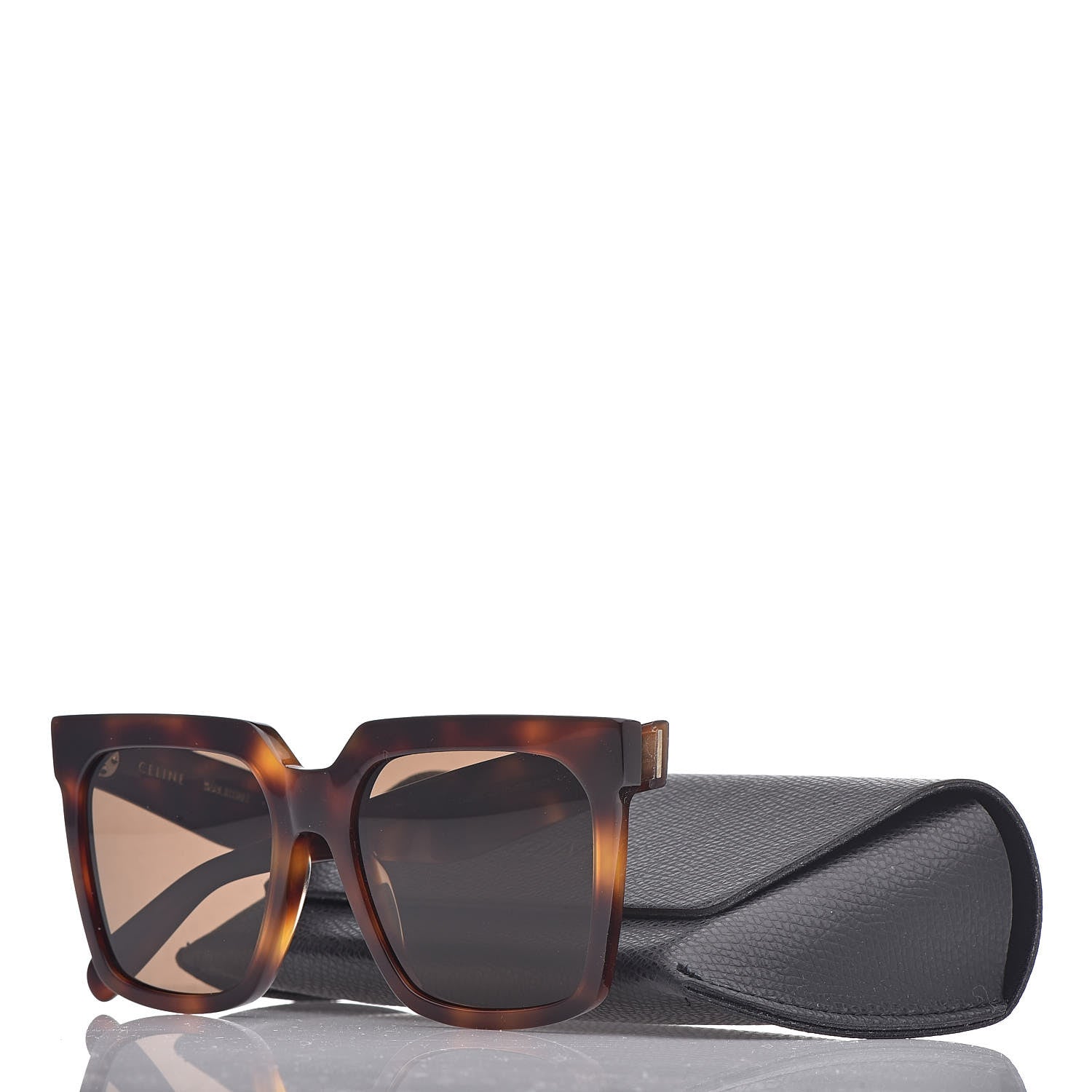 Celine Acetate Polarized Square Sunglasses CL 40055I Red Havana 16 of 16