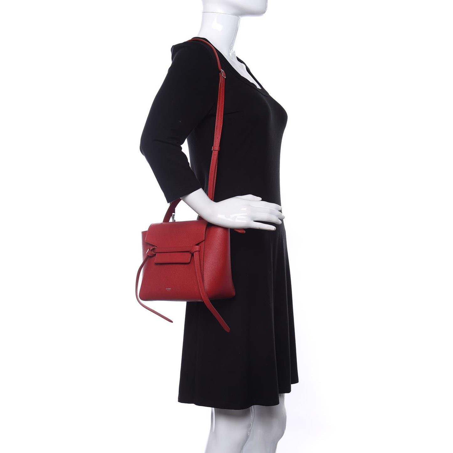 Grained Calfskin Nano Belt Bag Coquelicot