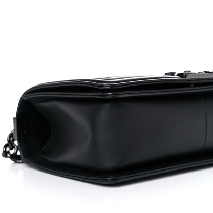 Chanel Calfskin Quilted Medium Boy Flap So Black 7 of 10