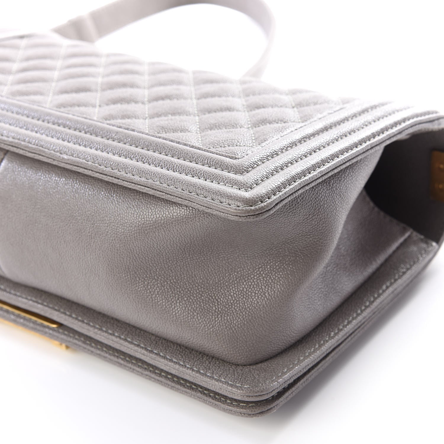 Chanel Caviar Quilted Medium Boy Flap Grey 8 of 12