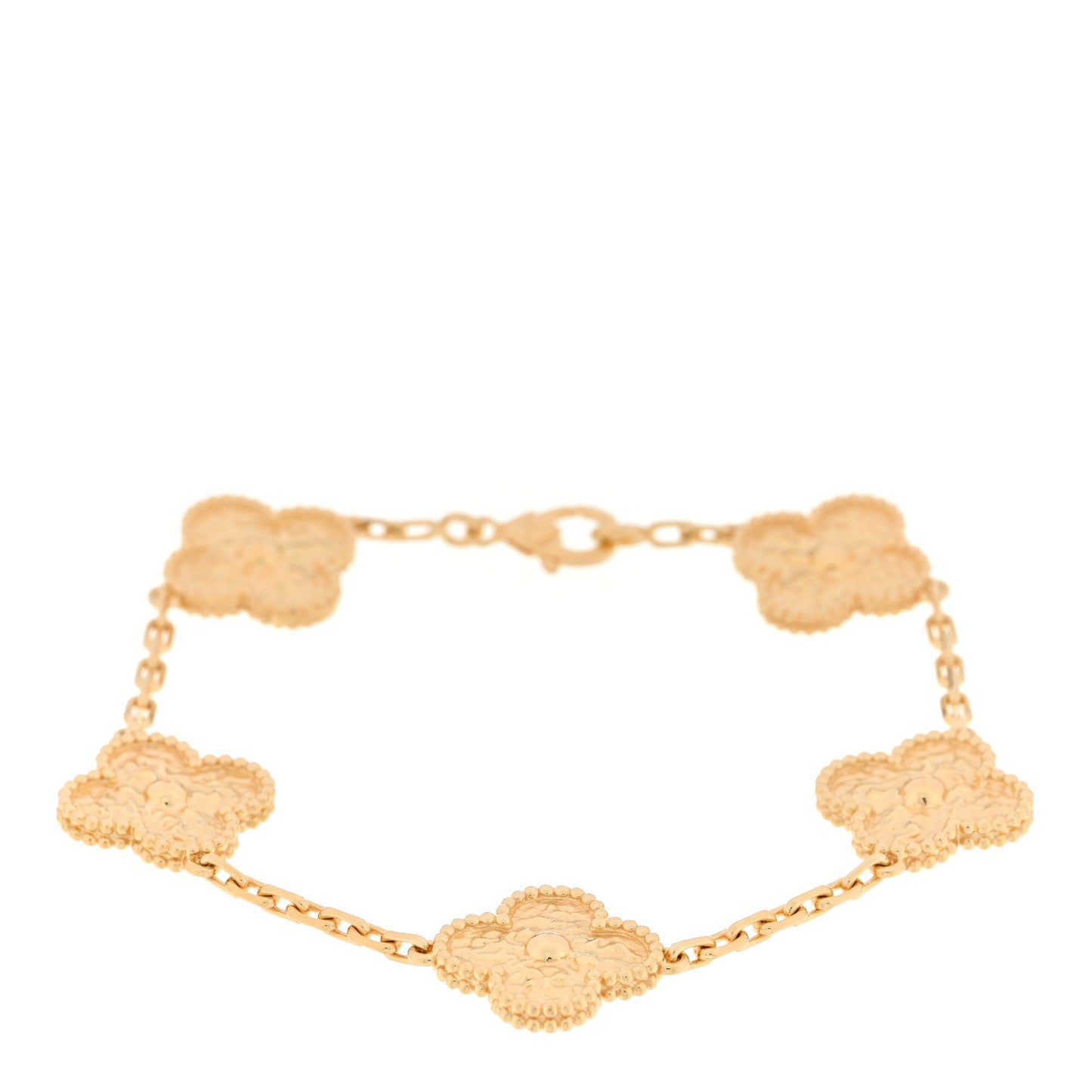 18K Yellow Gold 5 Motifs Vintage Alhambra Bracelet