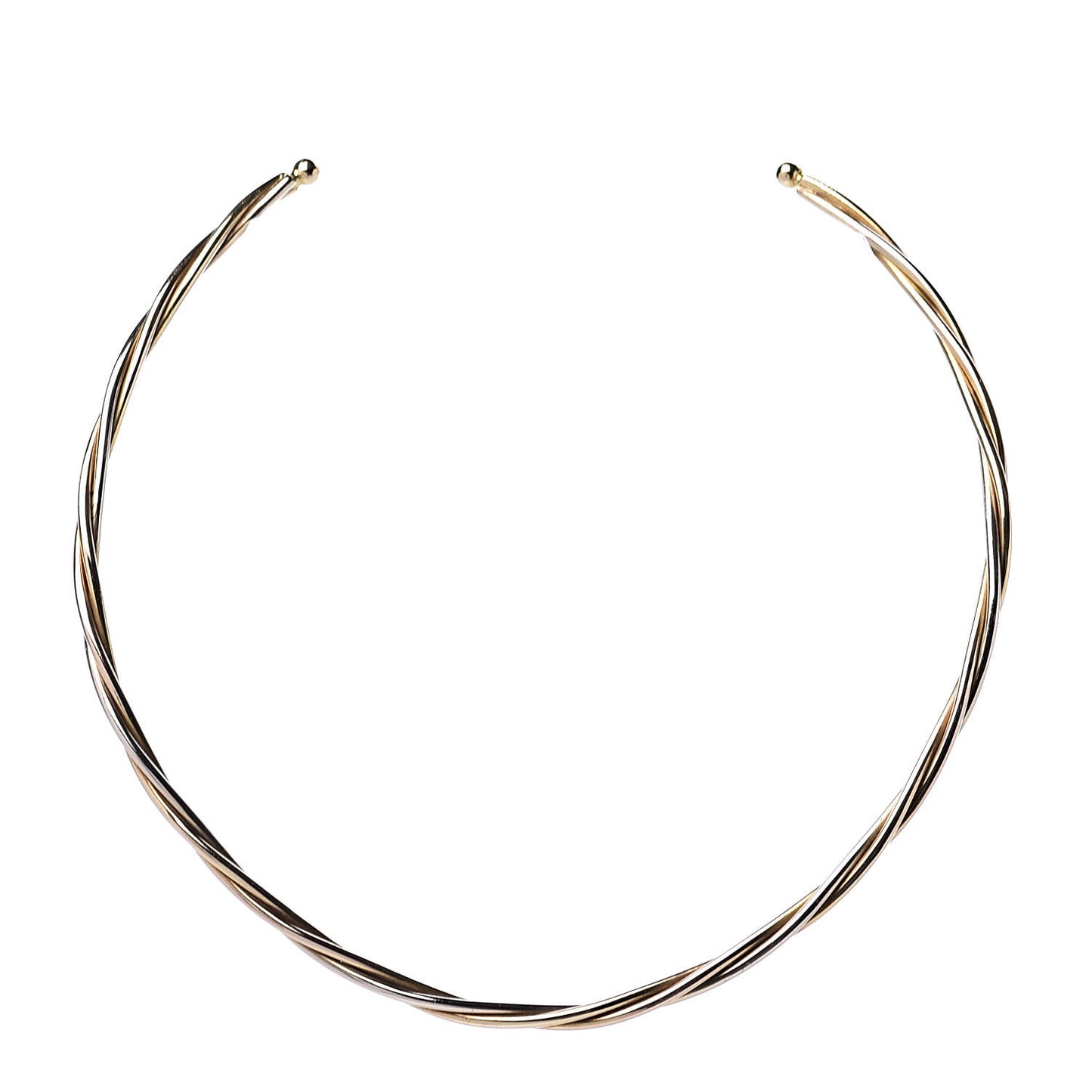 18K Pink Yellow White Gold Trinity Collar Necklace