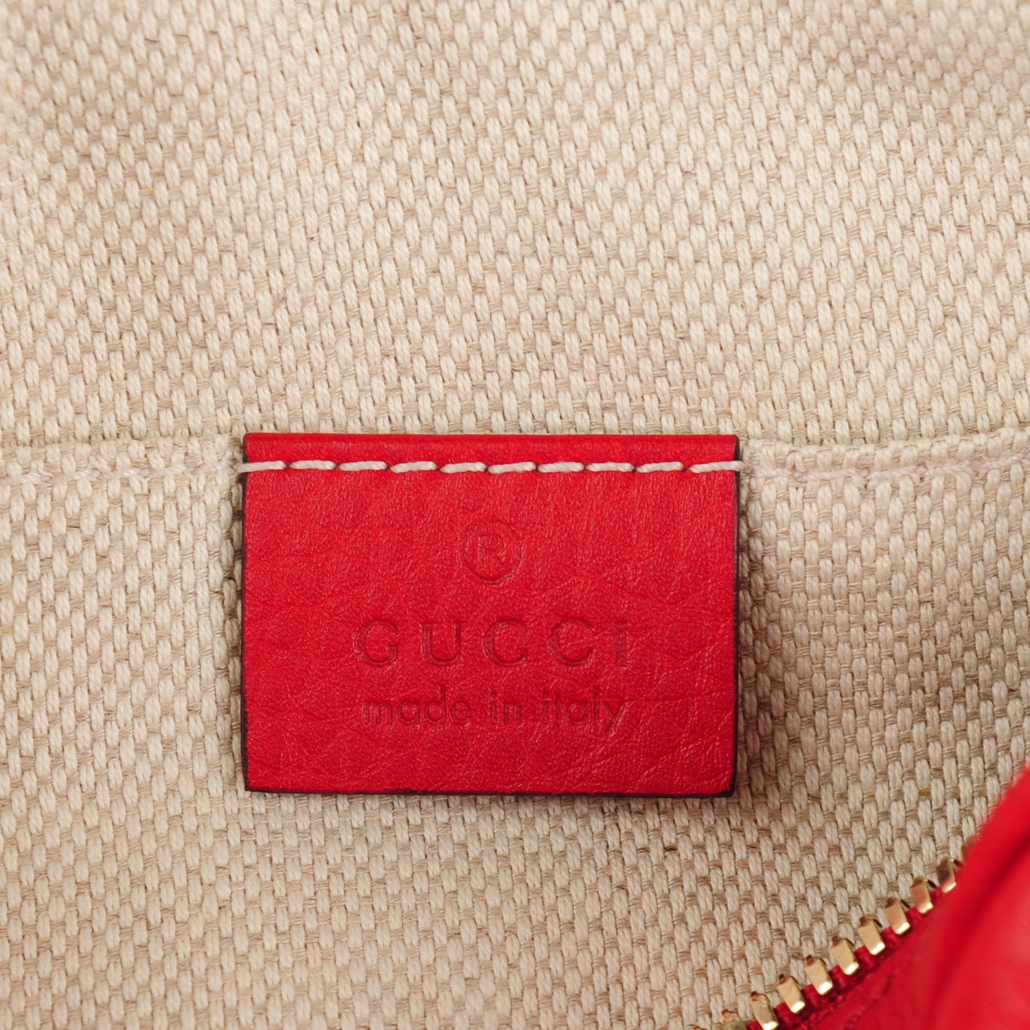 Gucci Pebbled Calfskin Small Soho Disco Bag Tabasco Red 6 of 7
