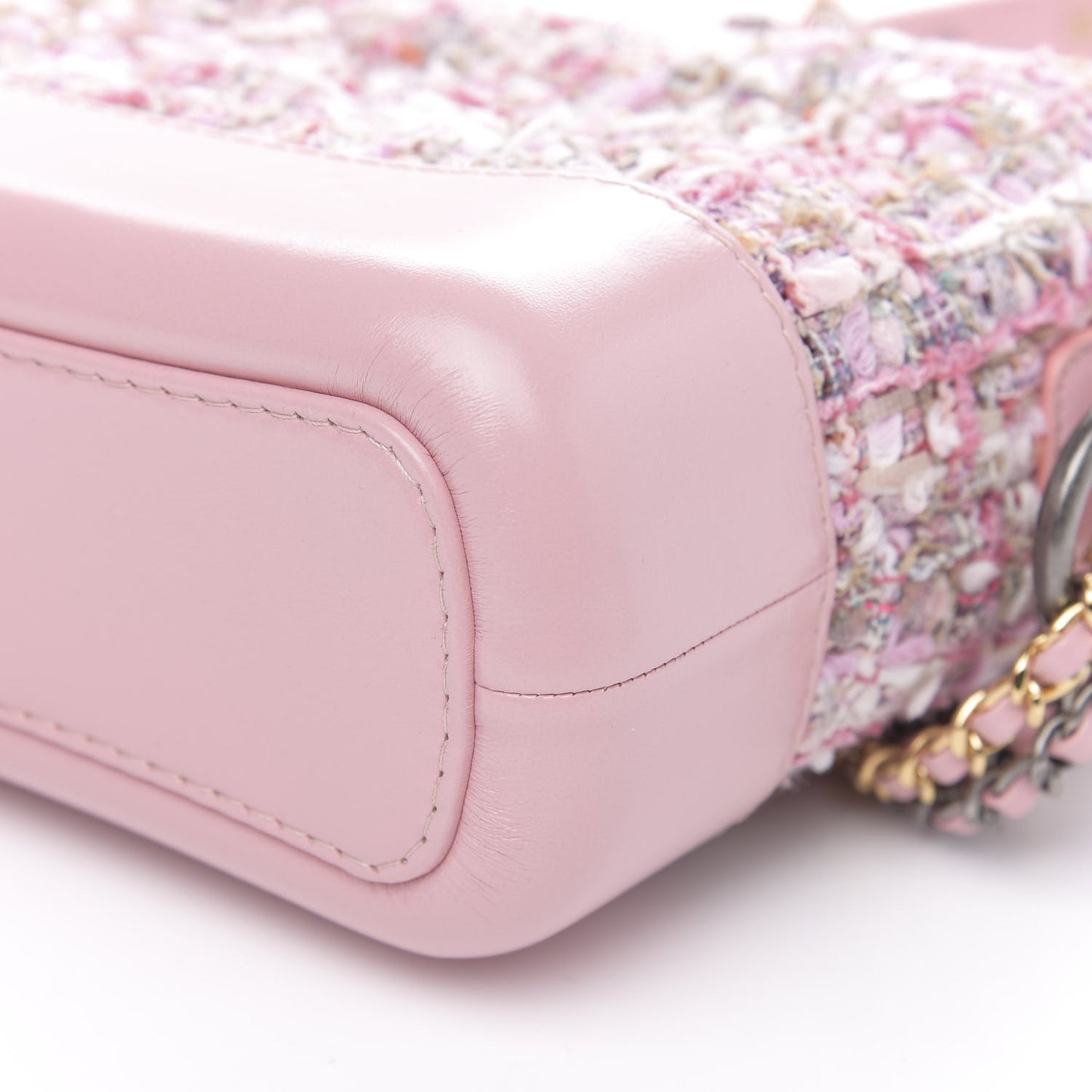 Tweed Calfskin Small Gabrielle Hobo Light Pink