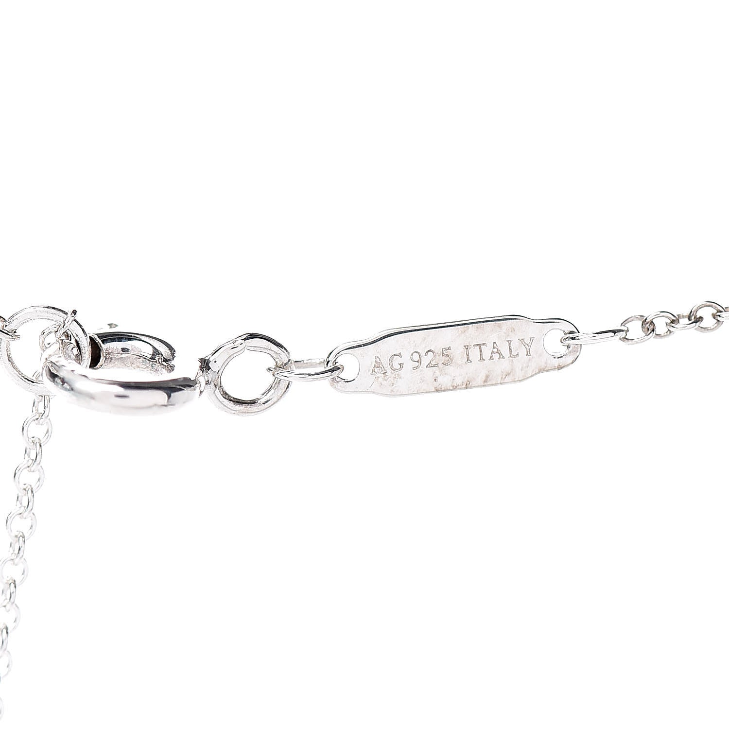 Tiffany Sterling Silver Large T Smile Pendant Necklace 5 of 6