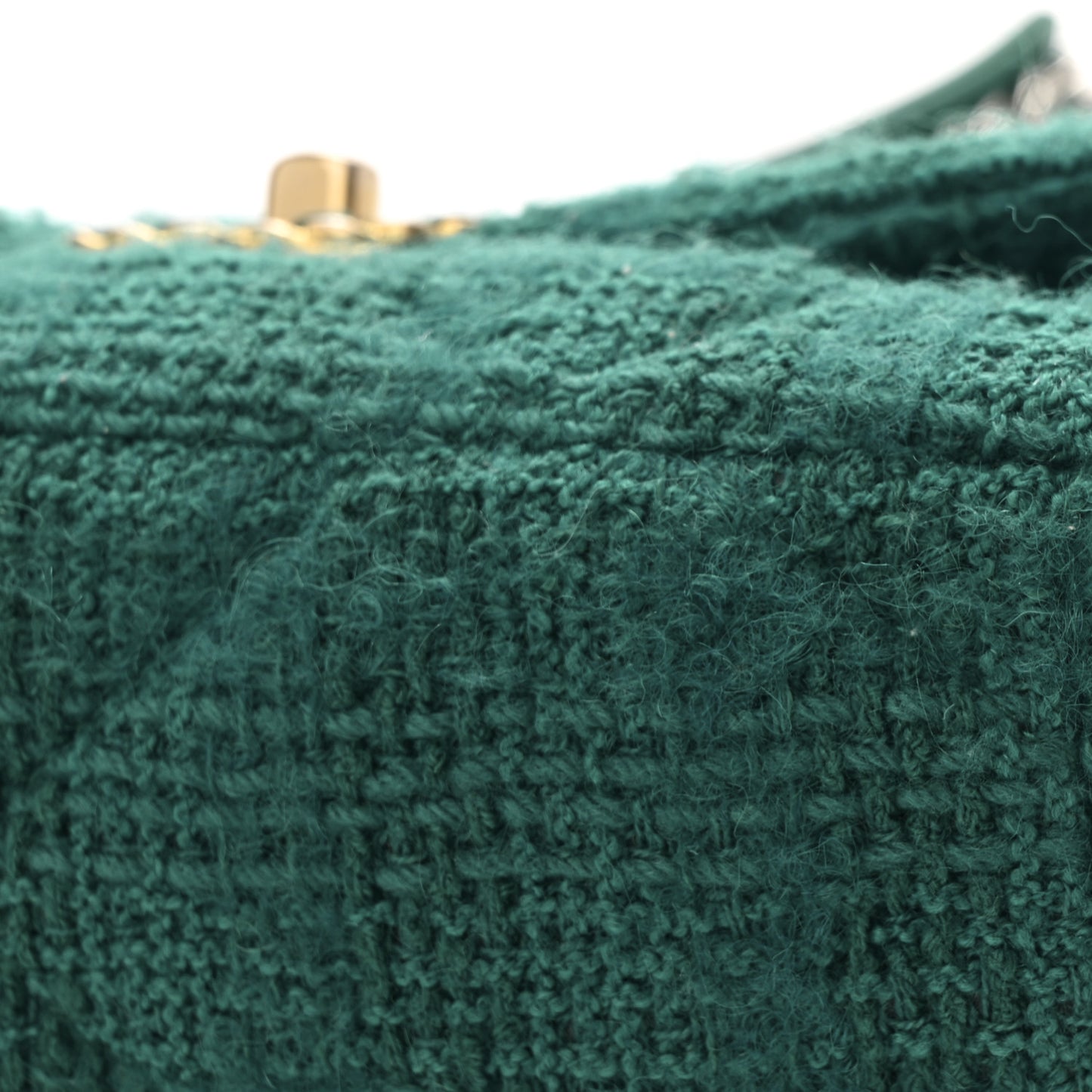 Tweed Quilted Medium Chanel 19 Flap Green