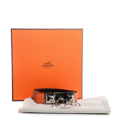 Hermes Togo 24mm Sydney Belt Feu Orange 8 of 8