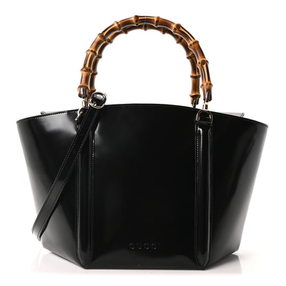 Gucci Spice Lux Nappa Bamboo Basket Bag Black 1 of 10