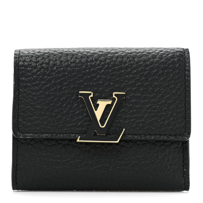 Louis Vuitton Taurillon Capucines XS Wallet Black 1 of 11