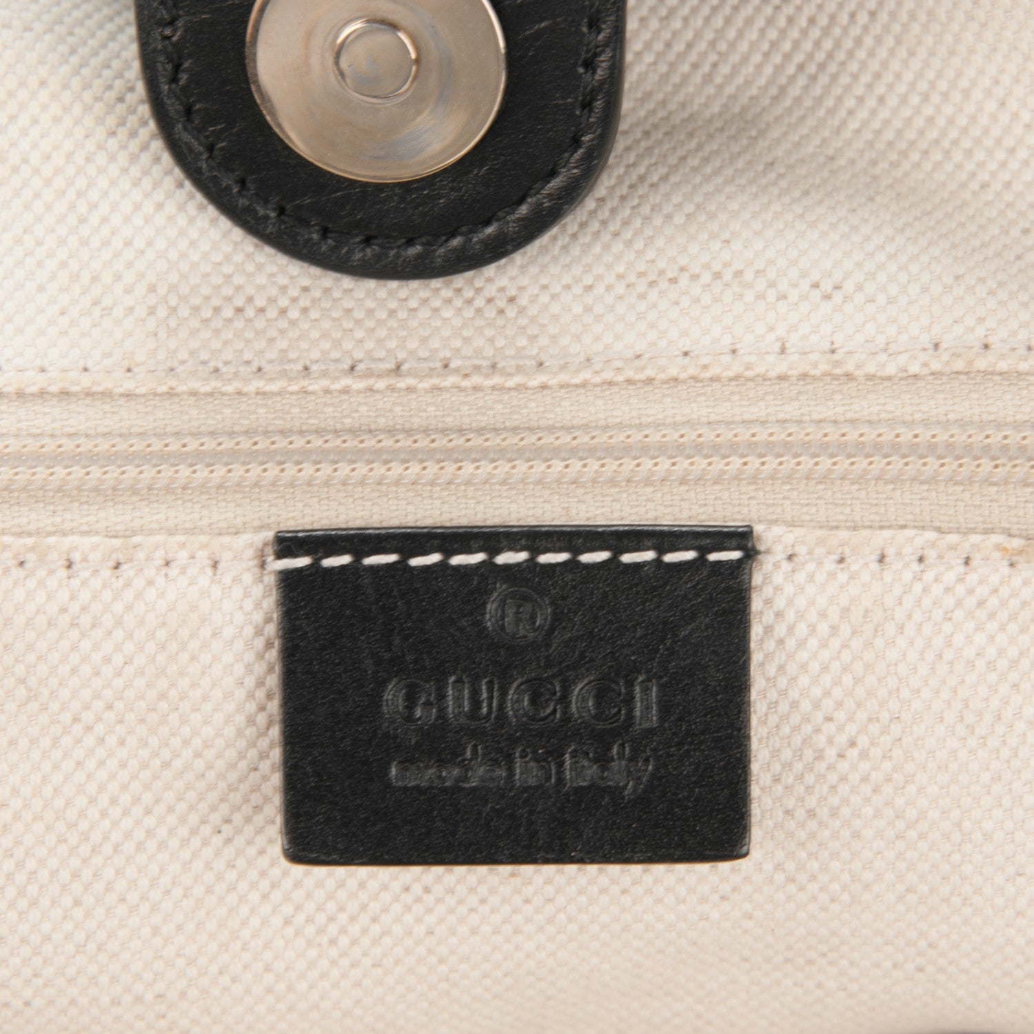 Gucci Monogram Medium Sukey Tote Black 6 of 11