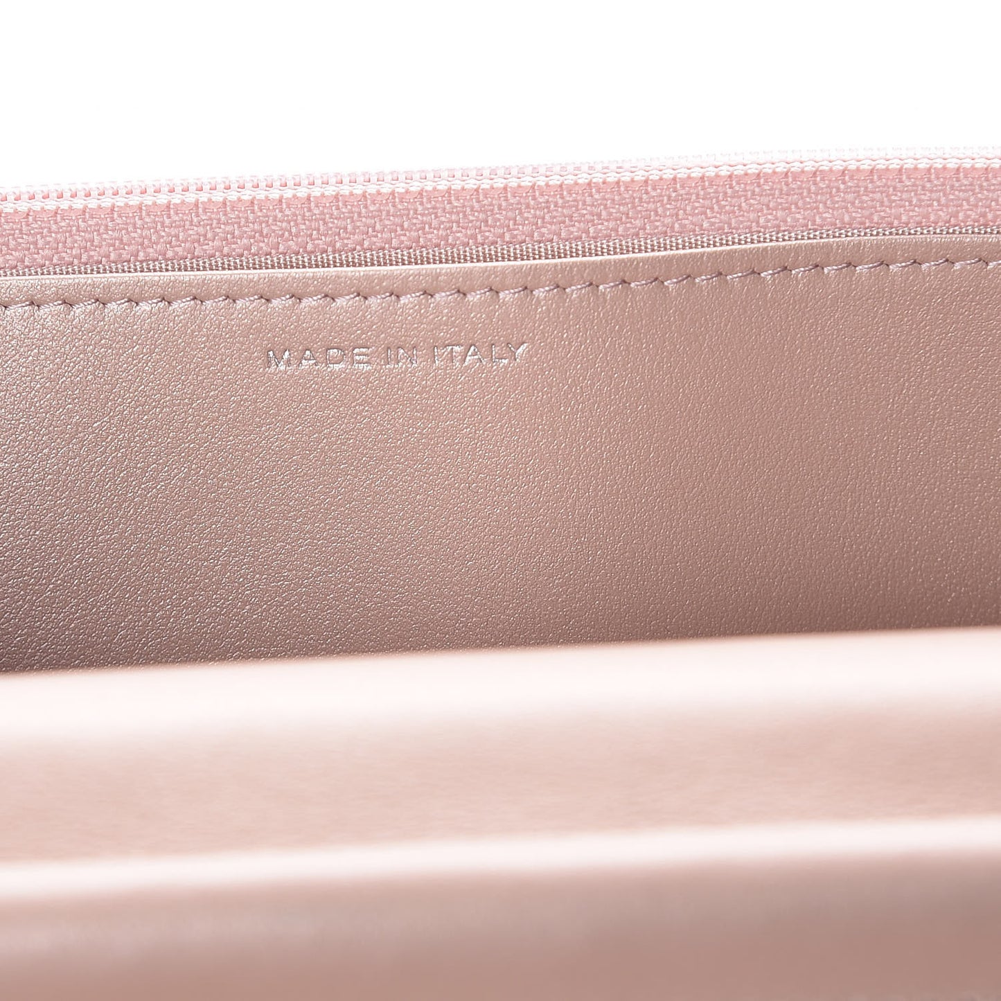 Goatskin Camellia Embossed Wallet On Chain WOC Light Pink
