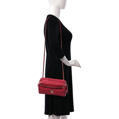 Chanel Caviar Quilted Small In & Out Camera Case Pink 2 of 9