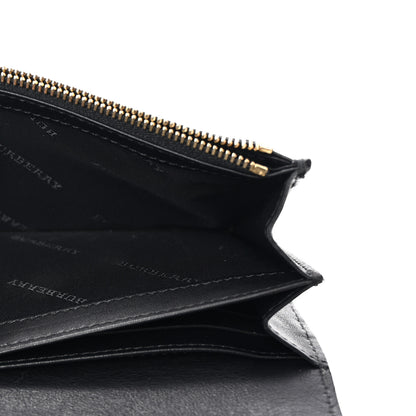 Burberry Grainy Calfskin House Check Porter Continental Wallet Black 5 of 7