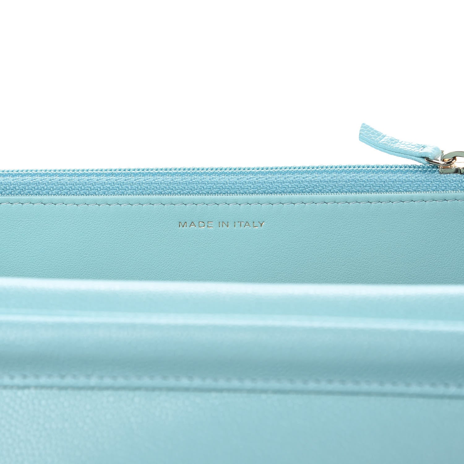 Chanel Caviar Quilted Wallet On Chain WOC Light Blue 7 of 11