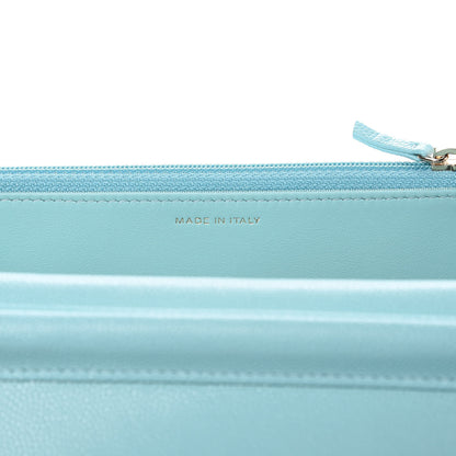 Chanel Caviar Quilted Wallet On Chain WOC Light Blue 7 of 11