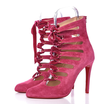 Christian Louboutin Veau Velours Spinetita 100 Ankle Boots 40 LouLou 3 of 10