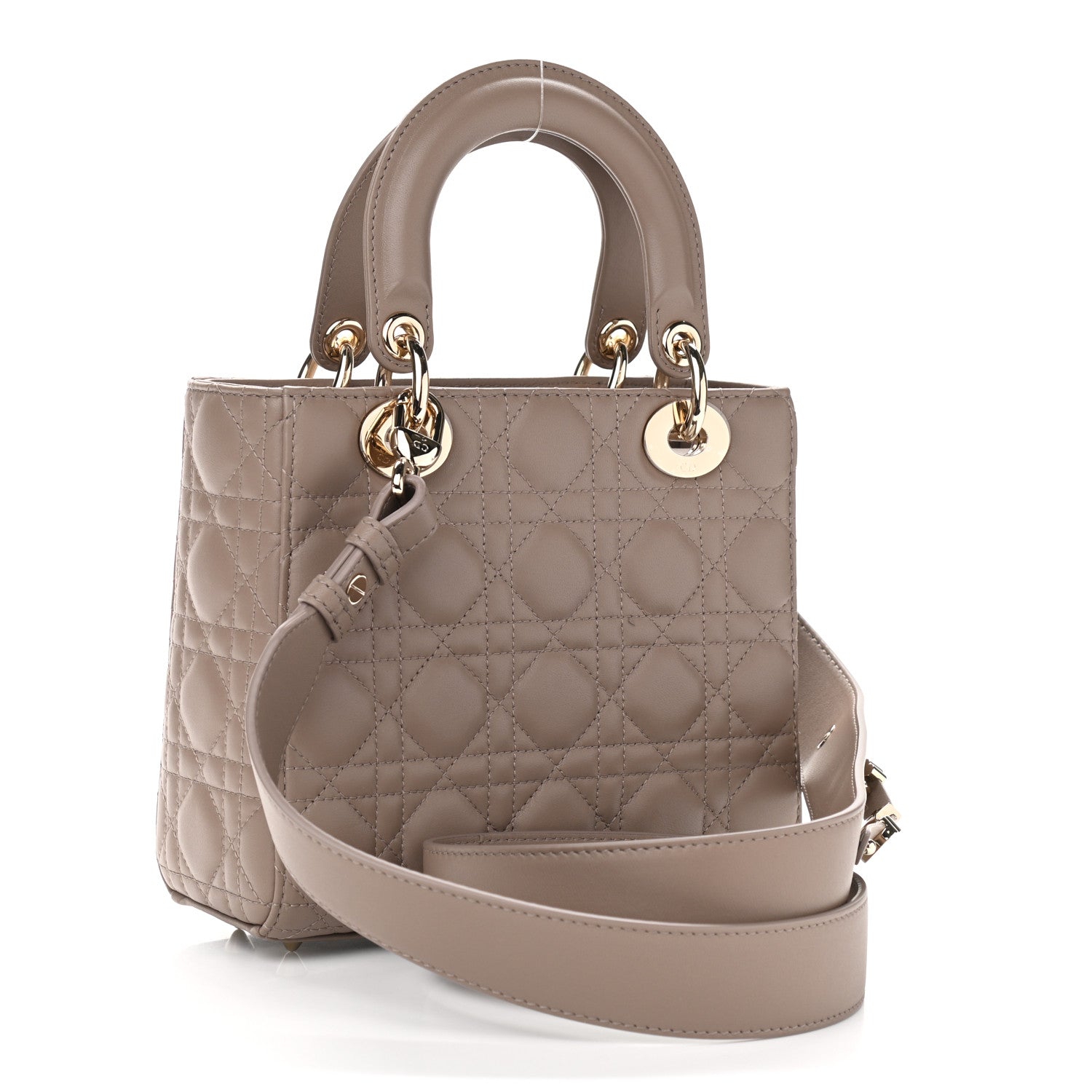 Christian Dior Calfskin Cannage Small My ABCDior Lady Dior Beige 3 of 11