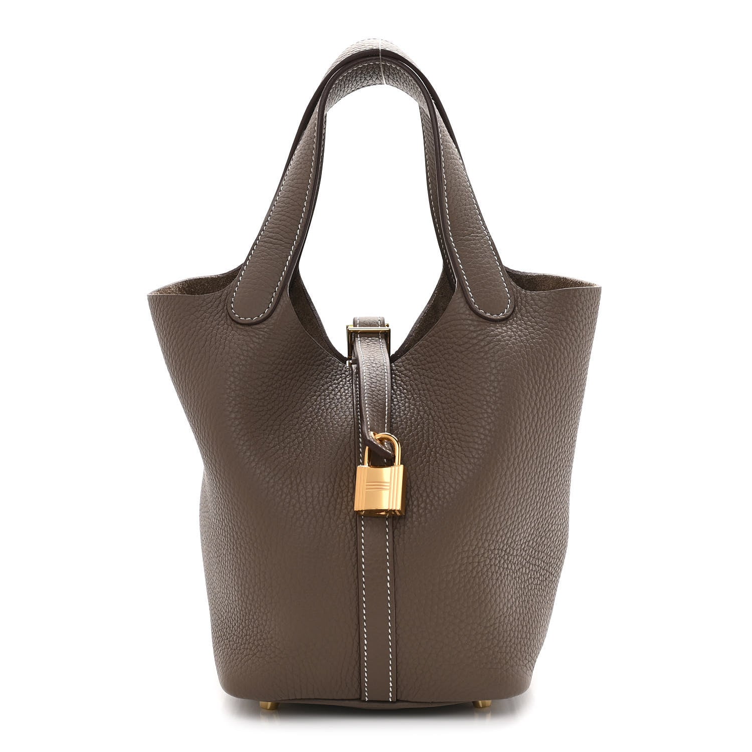 Hermes Taurillon Clemence Picotin Lock 18 PM Etoupe 1 of 11